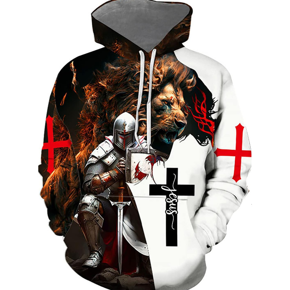 Hoodie for Mens Womens Knight Templar 3D Hoodies Pullover,Knight Templar Pattern Zip Hoodie,Knight Templar Lover all Gift Hoodie Graphic all-match Lon