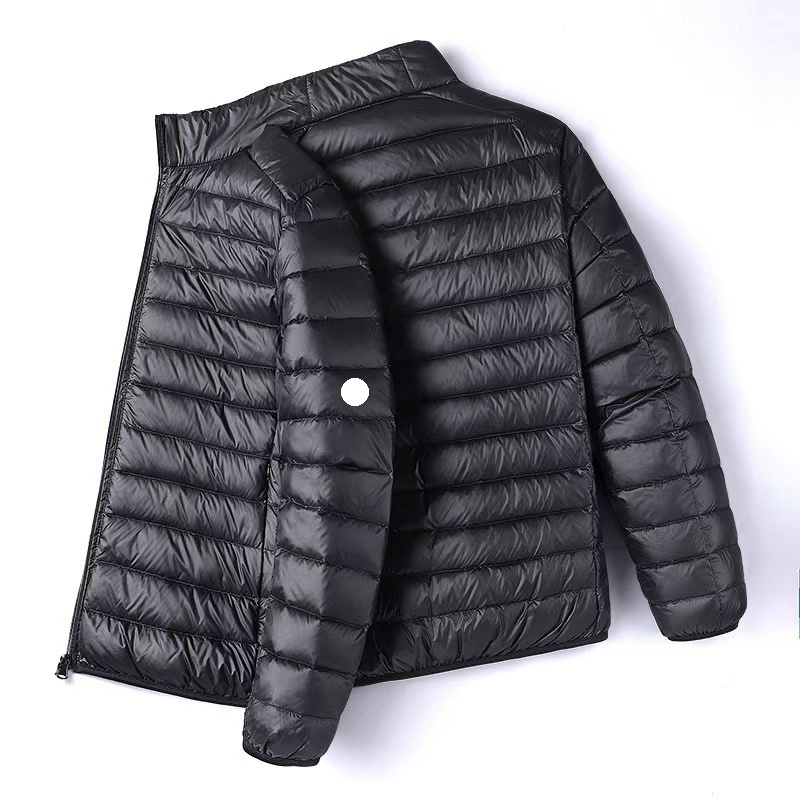 Mens Winter Puffer Jacket, Embroidered Badge Stand Collar Down Lightweight Jackets for Men Coats Doudoune Homme Womens Jackets (M-5XL)