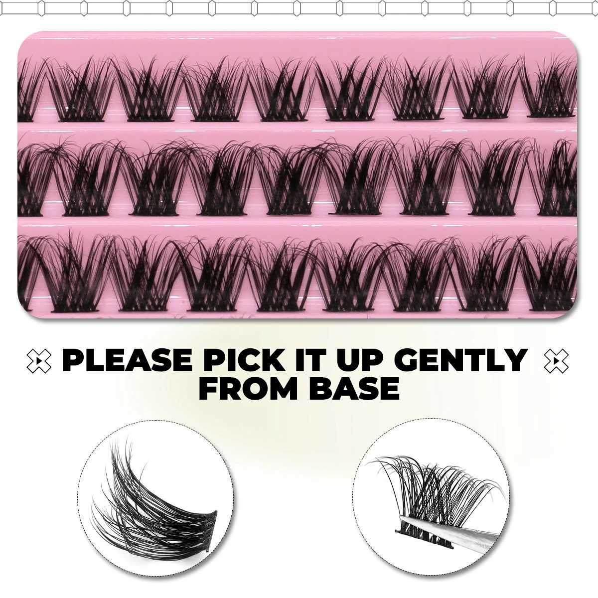 GROINNEYA DIY eyelash extension kit eyelash clusters waterproof strong to maintain eyelash adhesion and sealing eyelash push flower eyelash clustersW2