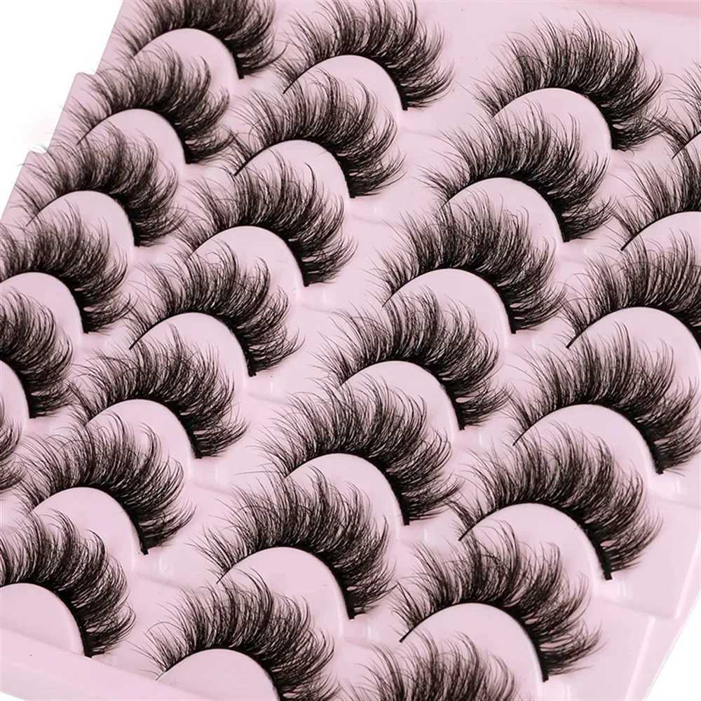 14 pairs of 3D mink eyelashes artificial mink fluffy eyelashes soft full thickness Wispy eyelashes dramatic false eyelash makeupW241024