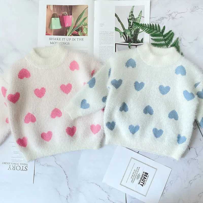 Autumn Winter New Little Girls Sweater Kids Clothes Knitted Pullover Kids Knitted Sweaters 1 2 3 4 5 6 7 8 9 4 Colors W241025