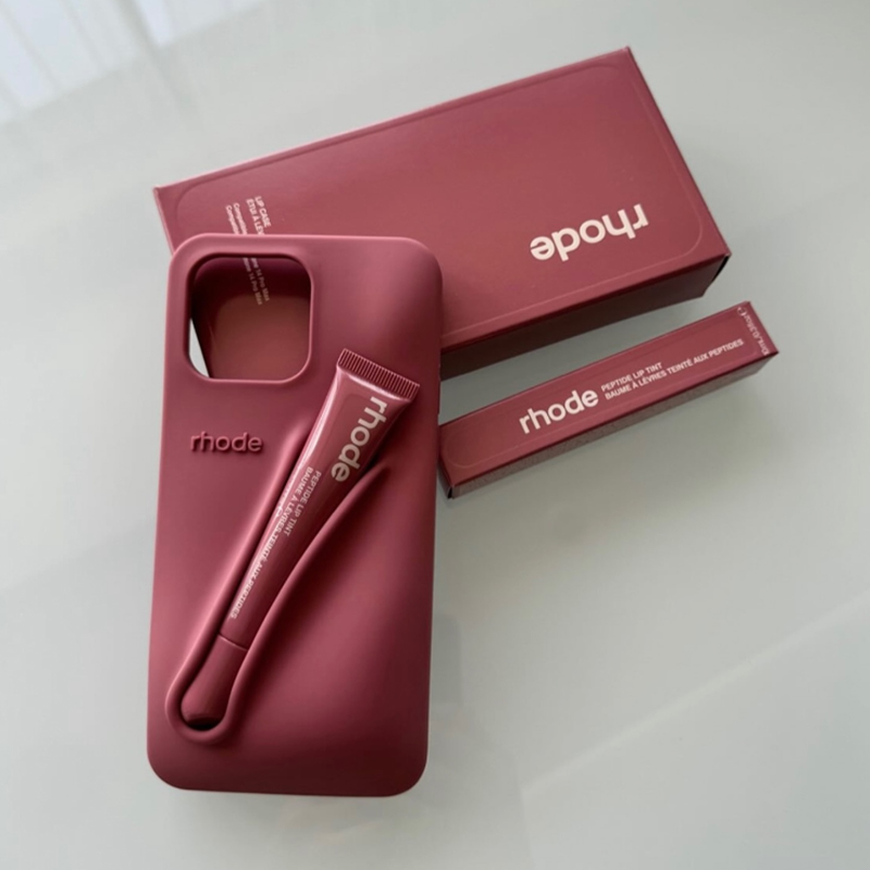 Lipstick rhode phone case Portable Design Gloss Lipstick Lip Balm 3D Make-Up Phone Case for iPhone 16 15 14 13 Pro Max Silicone Soft With box 24