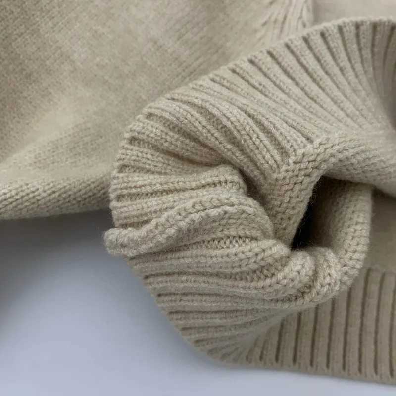 Milancel Kids Baby Sweaters Boys Knit Pullover Solid Girls Turtleneck Sweater Knit Wear W241025