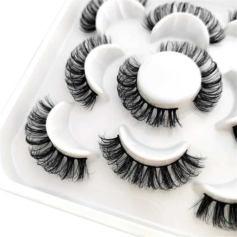 GROINNEYA eyelashes DD curled 10-23mm Russian eyelashes 3D mink eyelashes reusable fluffy Russian striped eyelashes eyelash extensionW241024