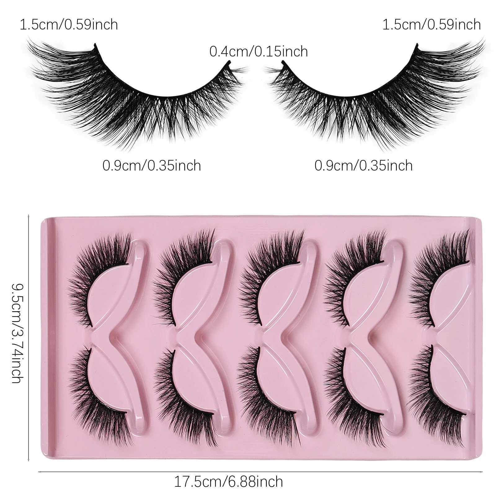 5 pairs of cat eye eyelashes Wispy false eyelashes fluffy cat eye eyelashes extended false eyelashesW241024