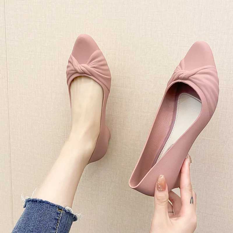 High Quality Womens casual slip shoes waterproof PVC shallow toe sole shoes womens work shoes pump plastic sandals T241024