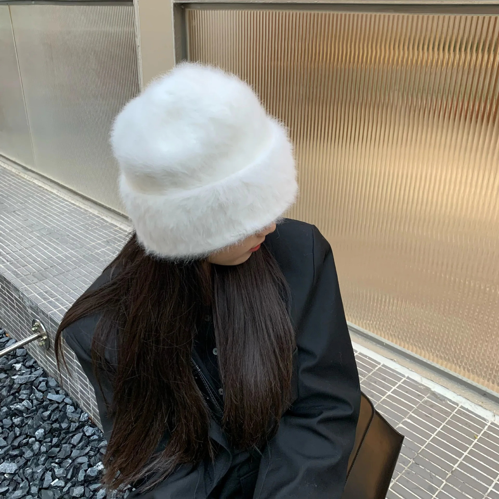 15 Colors Soft Rabbit Fur Beanies Winter Hat for Woman Fluffy Knited Hat Bonnet Lady Autumn Winter Warm Skullies Cap 241024