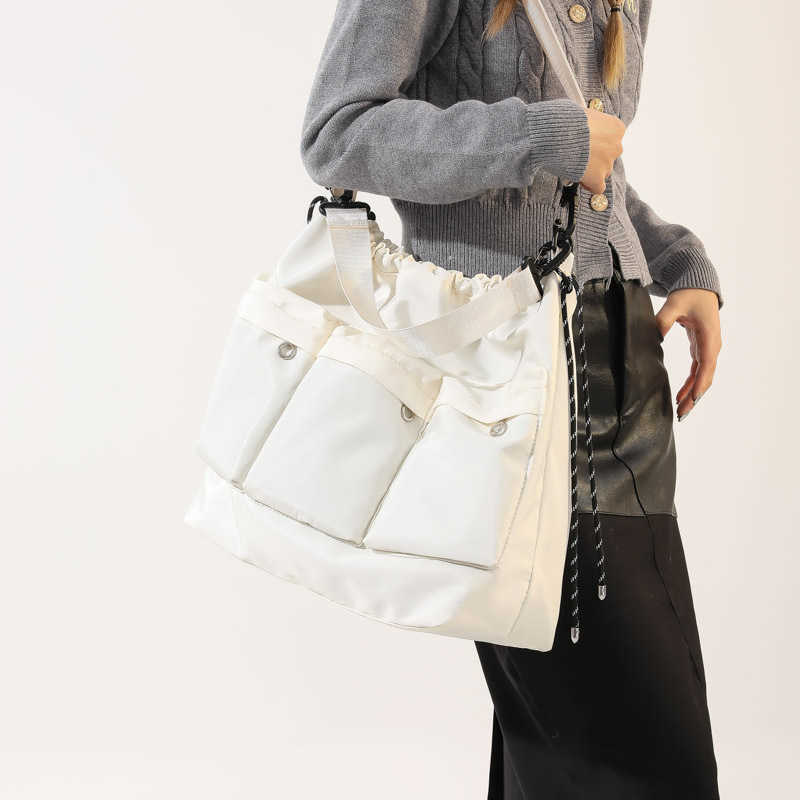 Bag Spring Women's Shoulder Bag Trendy Fashion Large Capacity Simple Leisure Student Cross Shoulder Backpack 241015