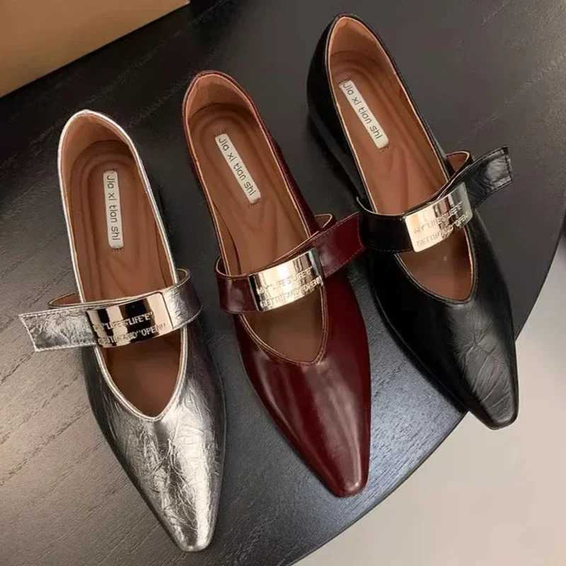 High Quality Mary Janes shoes womens luxury high heels Fi new Pointed Toe wedge leather shoes elegant party pump Zapatos MUJI T241024
