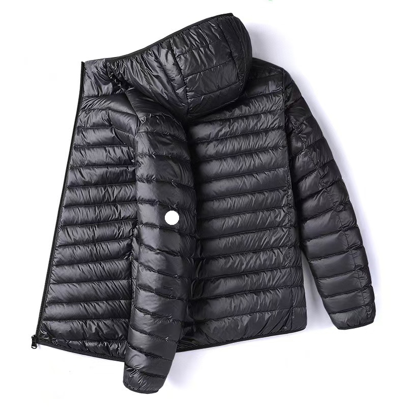 Mens Winter Puffer Jacket, Embroidered Badge Stand Collar Down Lightweight Jackets for Men Coats Doudoune Homme Womens Jackets (M-5XL)