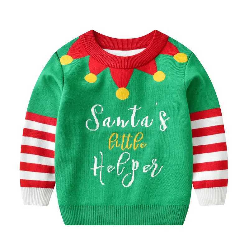 2022 Childrens Sweater Christmas Girls Winter Clothing Cardigan Girls Boys Parachute Childrens Knitted Jacket 1-8 Years W241025