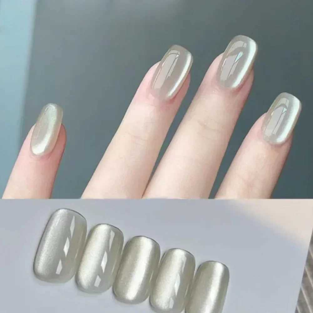 24Pcs Blue Gradient False Nails Ballet Star Coffin with French Design Wearable Fake Nails Full Cover Press on Nails Tips ArtXJ241025