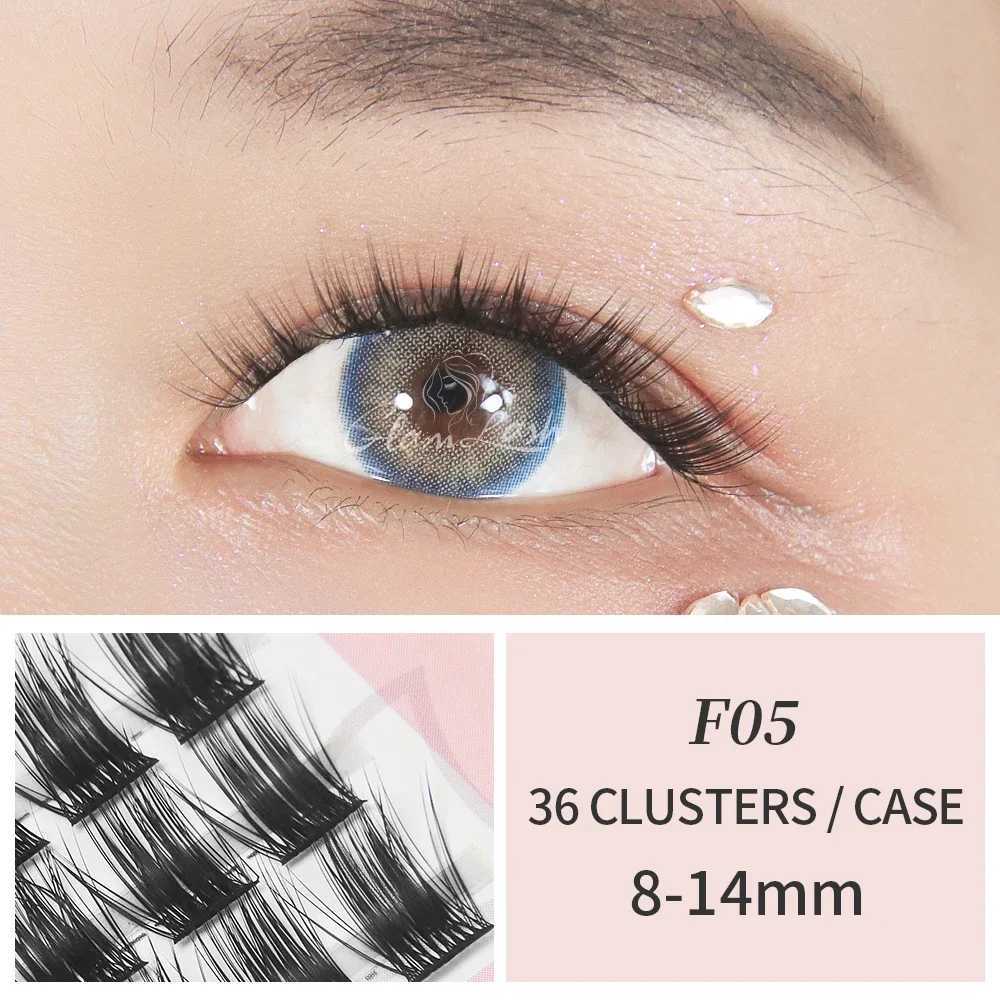 GLAMLASH 3D Eyelash Thickening Splicing False Eyelash Makeup Eyelash Extension Natural Soft Single Cluster EyelashW241024