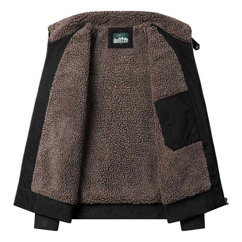 New Fashion Winter Cashmere Coat Winter Flce Windbrr Mens Warm Thick Jacket Coat W241024