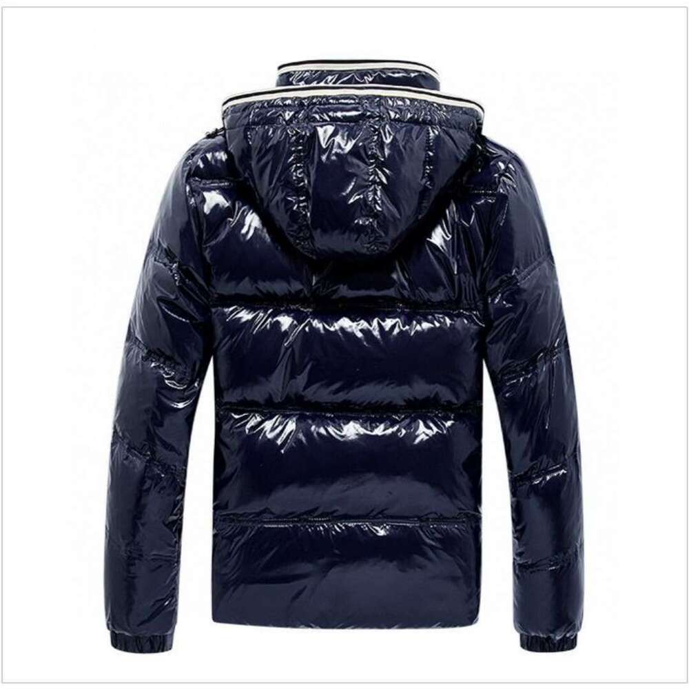 Men winter jacket Detachable hood white goose down waterproof fabric Single row concealed button placket leisure fashion coat