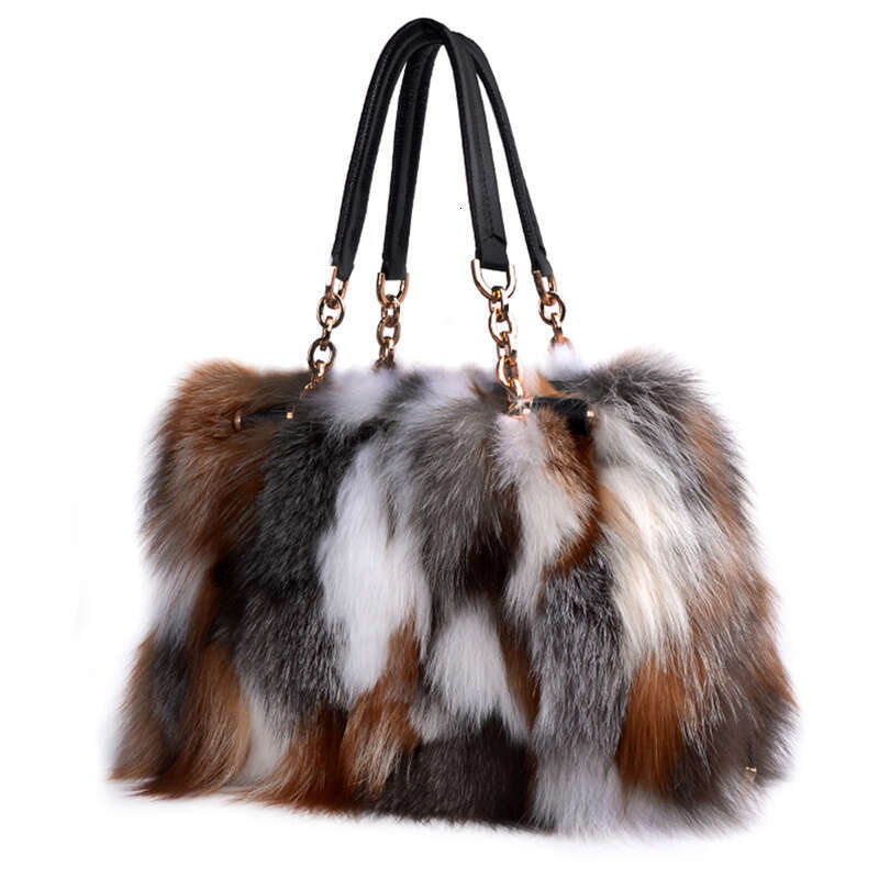 2023 New Clothing Designer Soft Fox Hair High-End Handbag Fashion Large Capacity Charm Women's Special Fur Bag