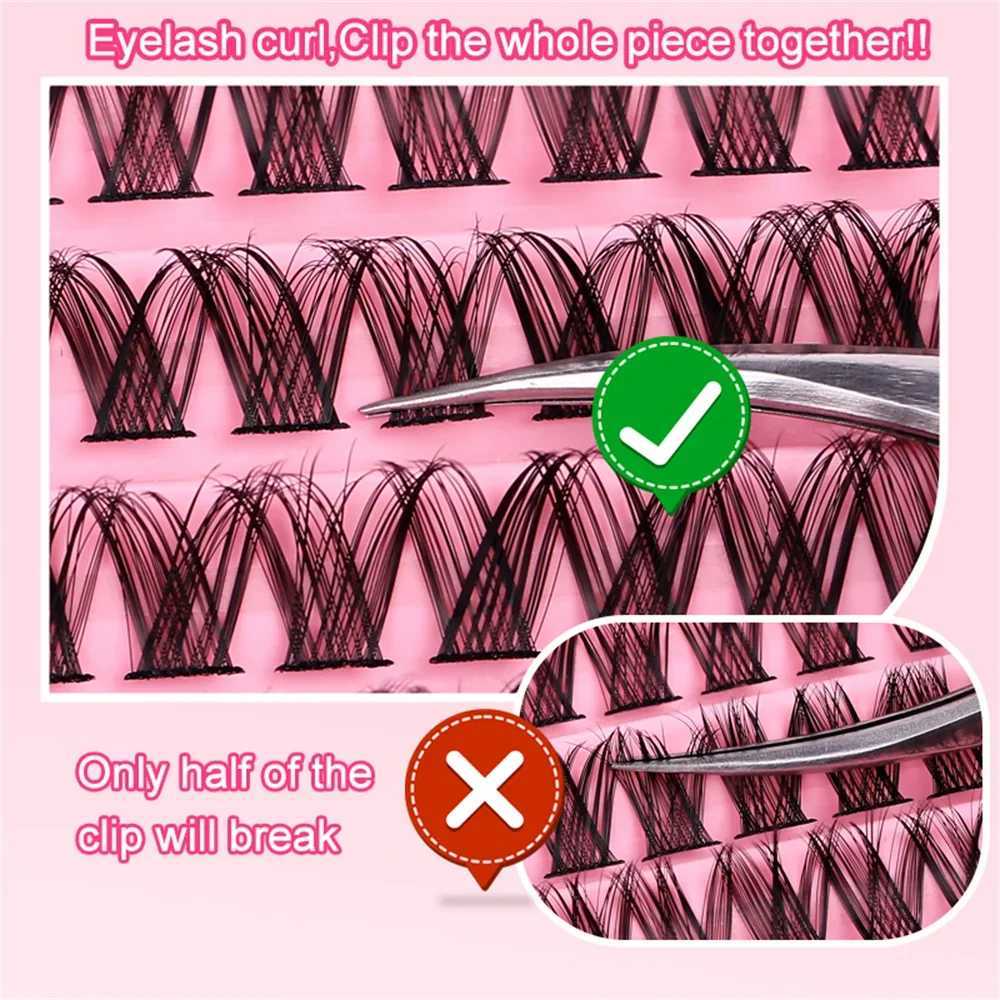 DIY eyelash clusters eyelash extensions D-curled personal eyelashes 8-16mm eyelash clusters 120 pcsl fluffy eyelashes DIY at homeW241024