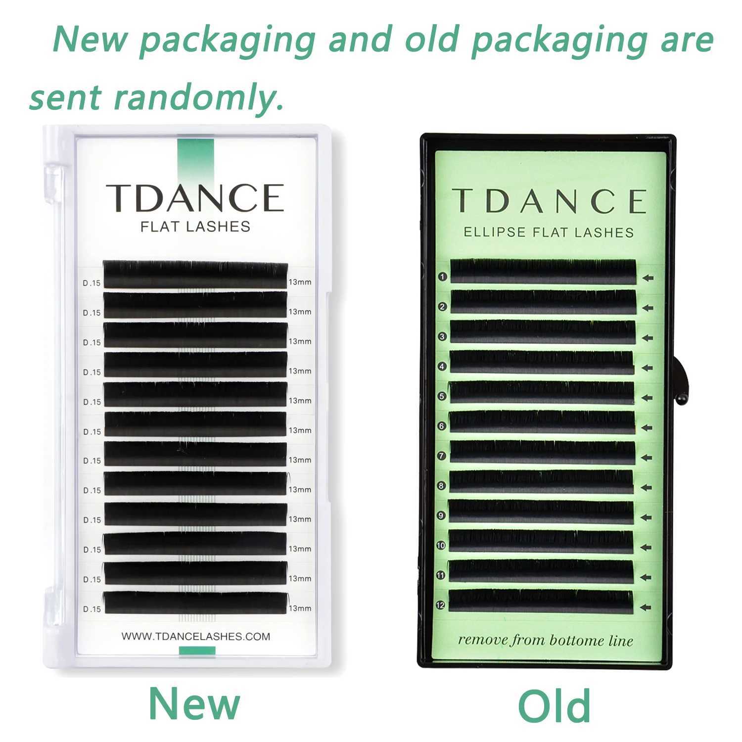 TDANCE 12 line 8-15mm elliptical flat eyelashes with matte split tip shape for personal natural eyelash extension suitable for professional productsW2