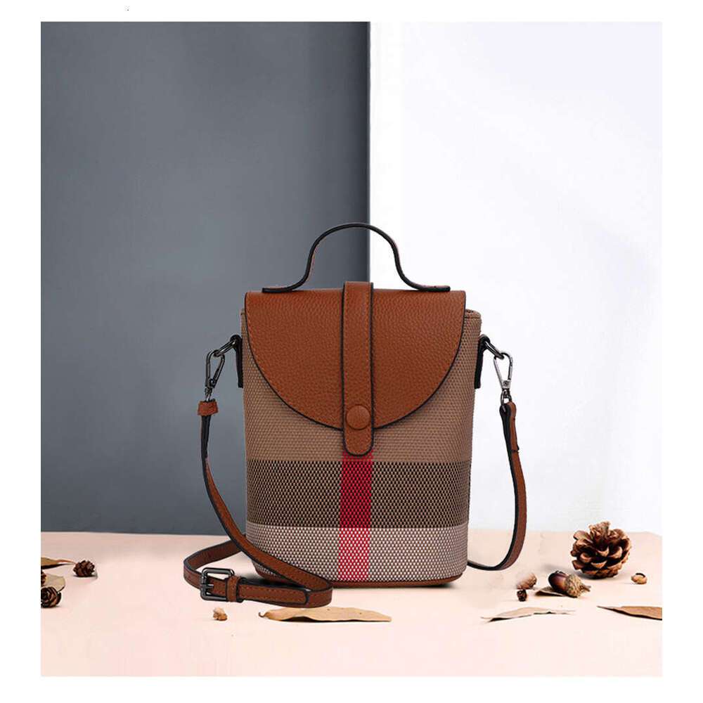 Designer Bag Mini Lattice Canvas Crossbody Ladies Bag Leather Zipper Mobile Phone Bag Fashion Handbag Women Casual Small Shoulder Bag tote bag purse l