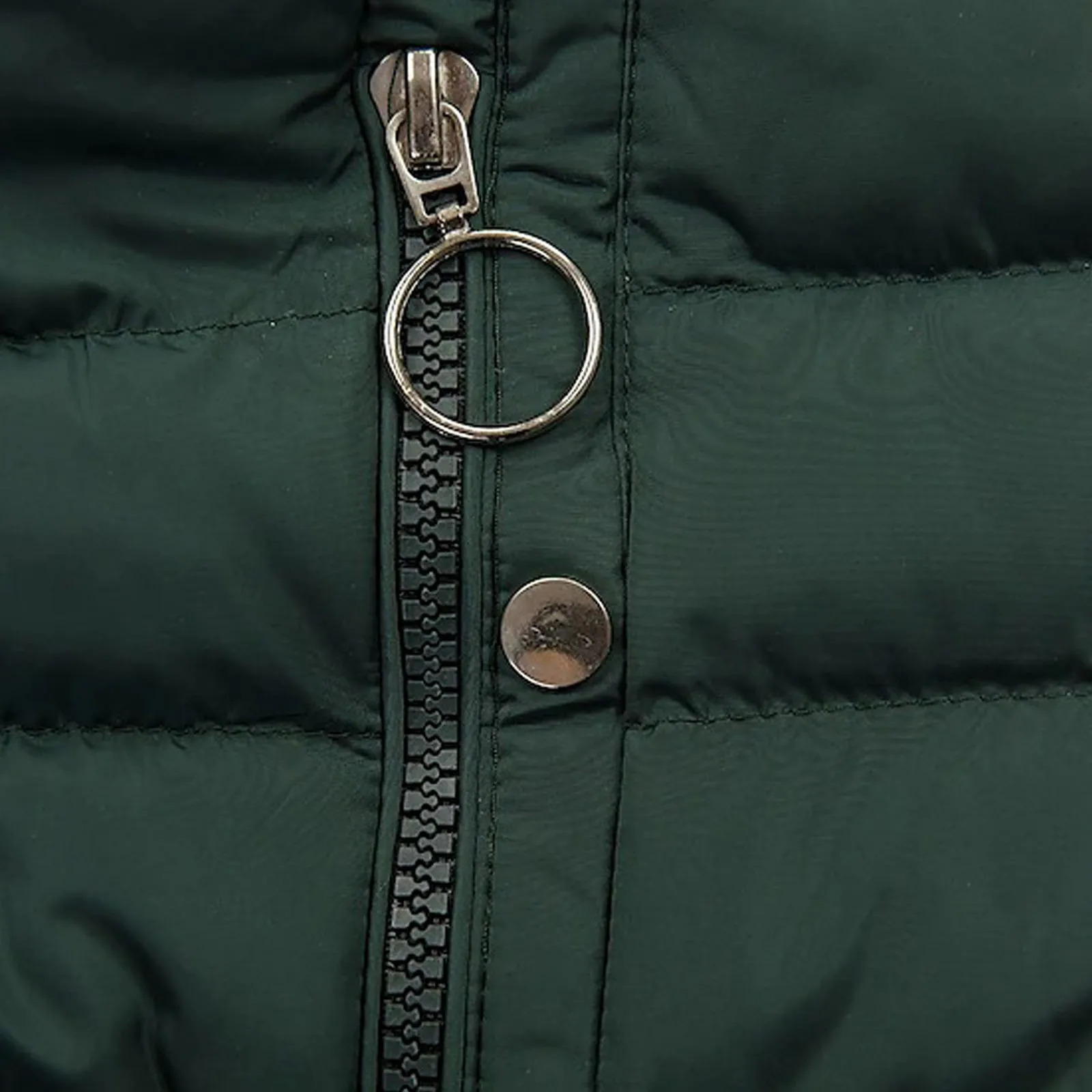 Womens Winter Warm Fleece Parka Jacket - Thick Plush Padded Cotton Down Coat Solid Color Hooded Outwear