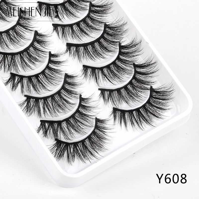 MEISHENJIE 3/5/10 Double 3D mink eyelashes natural eyelashes dramatic false eyelashes false eyelashes false eyelashesW241024