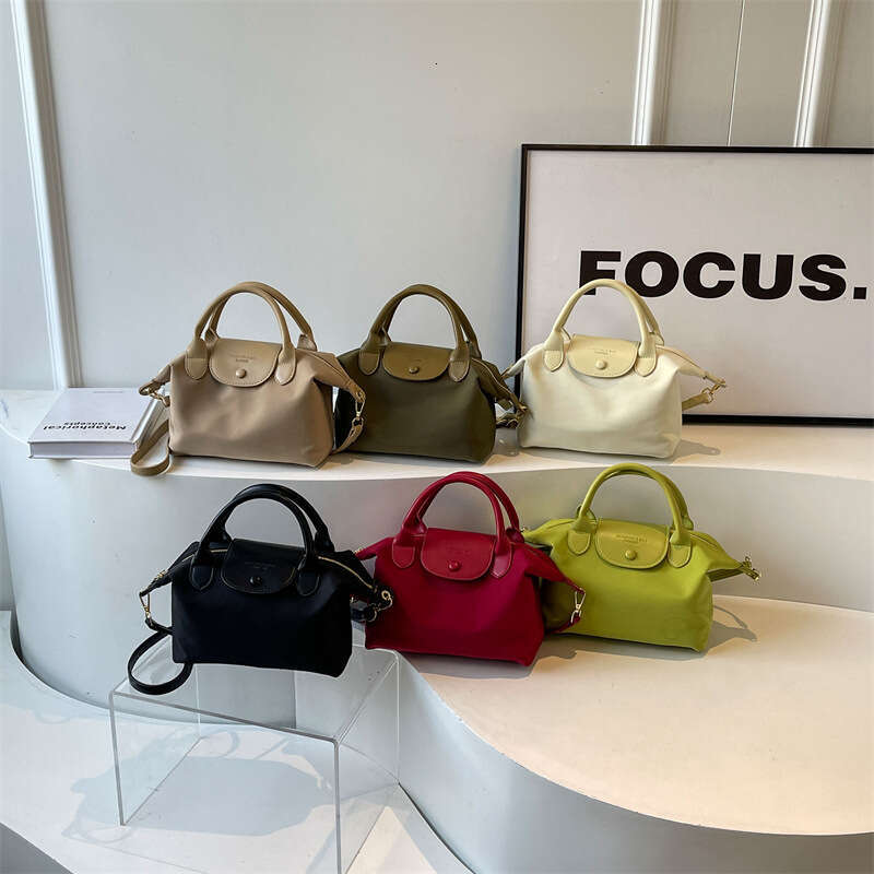 Autumn and winter hand-held small square 2024 popular niche design nylon women's versatile single shoulder diagonal cross dumpling bag