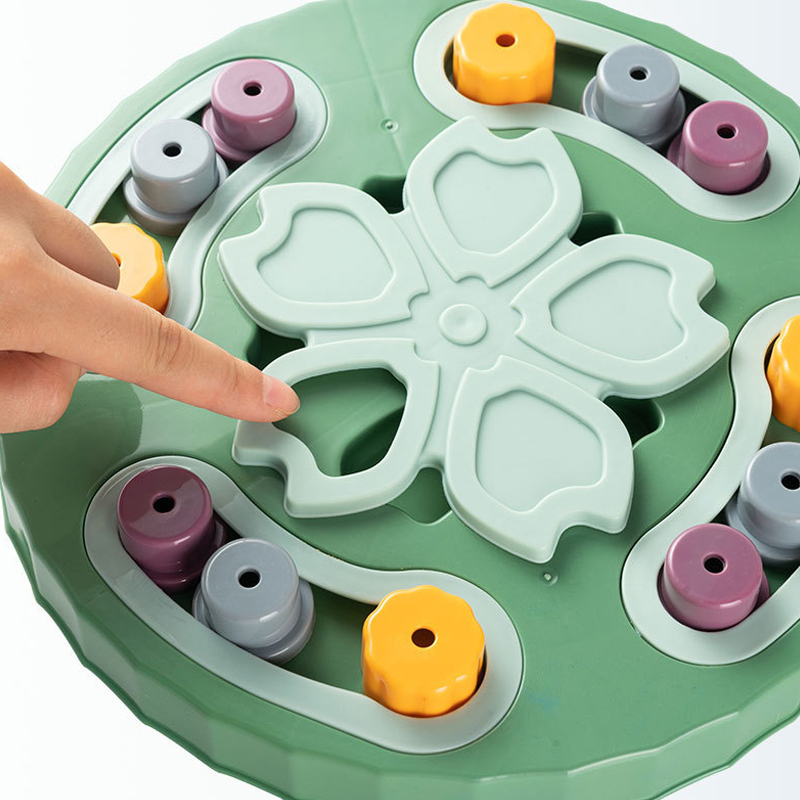 Dog puzzle board toys slow leakage slow food control cat cherry blossom dog bowl plastic small and medium kitten and dog food utensils