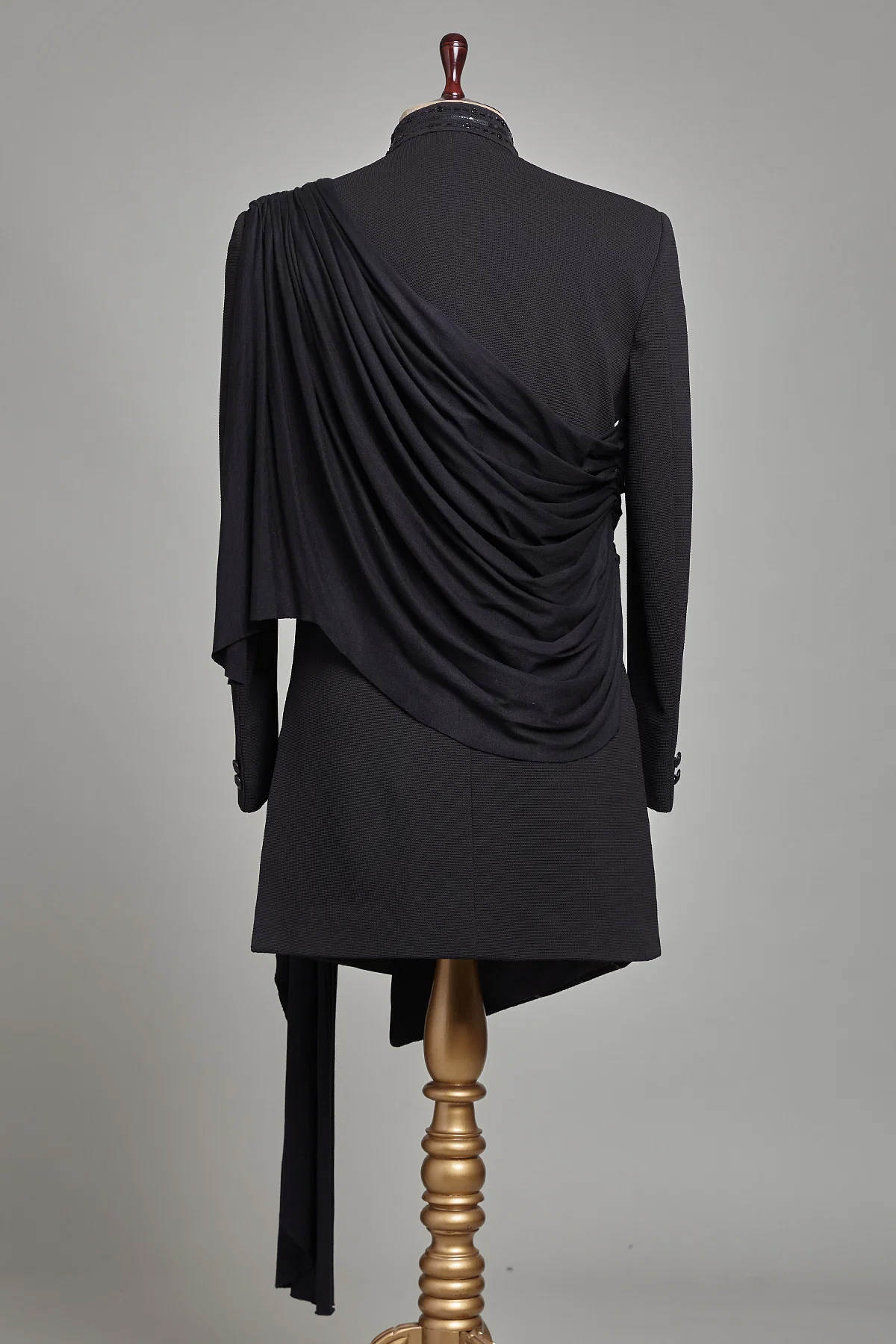 Luxury Men's Overcoat Stand Lapel Tailored Crysatl Jacket 2 Piece Set Blazer Autumn Winter Plus Size Windbreaker Custom Made Coat+Pants