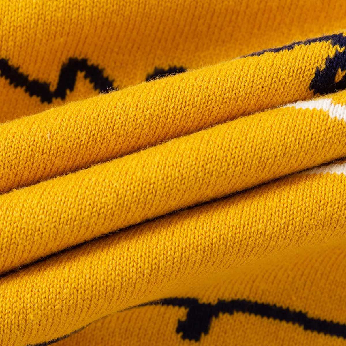 Autumn and Winter Childrens Sweater Long Sleeve Cartoon Dinosaur Childrens Pulley 1-6 Year Old Childrens Knitted Jumper W241025