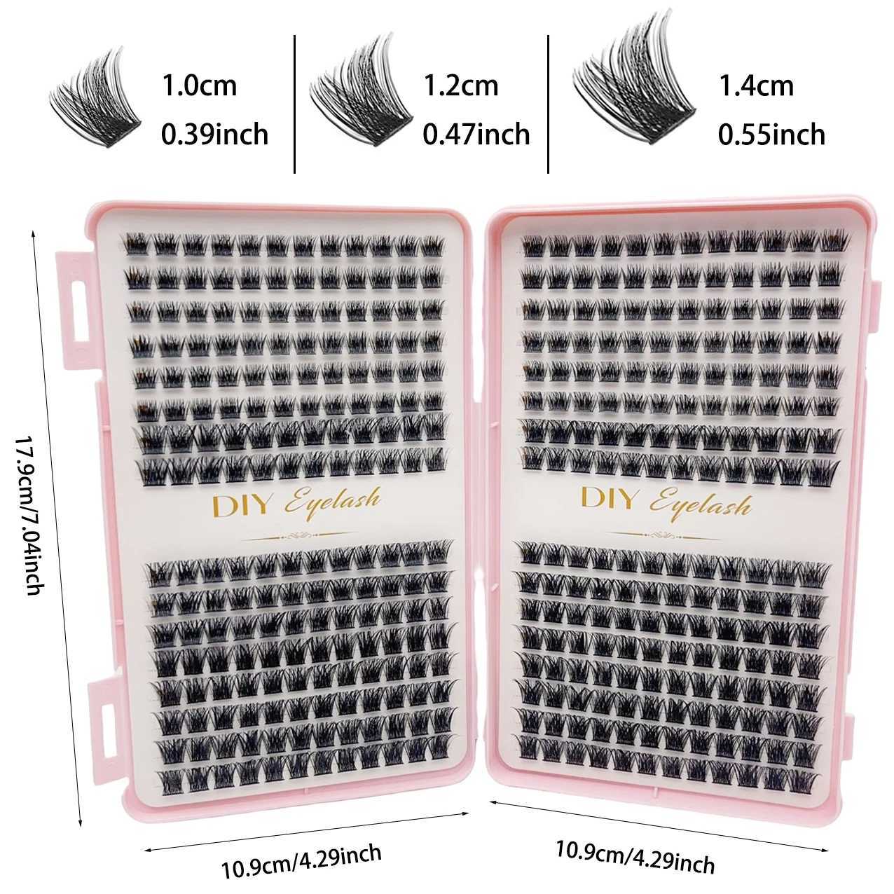 384pcs personal eyelash book eyelash extension fake eyelash DIY at home cluster eyelash extension makeupW241024