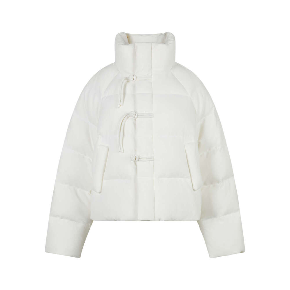 FSLE 126.2G Filg Amount Women Short Coats Stand Collar Commuter Female White Duck Down Jackets 24Fs14076