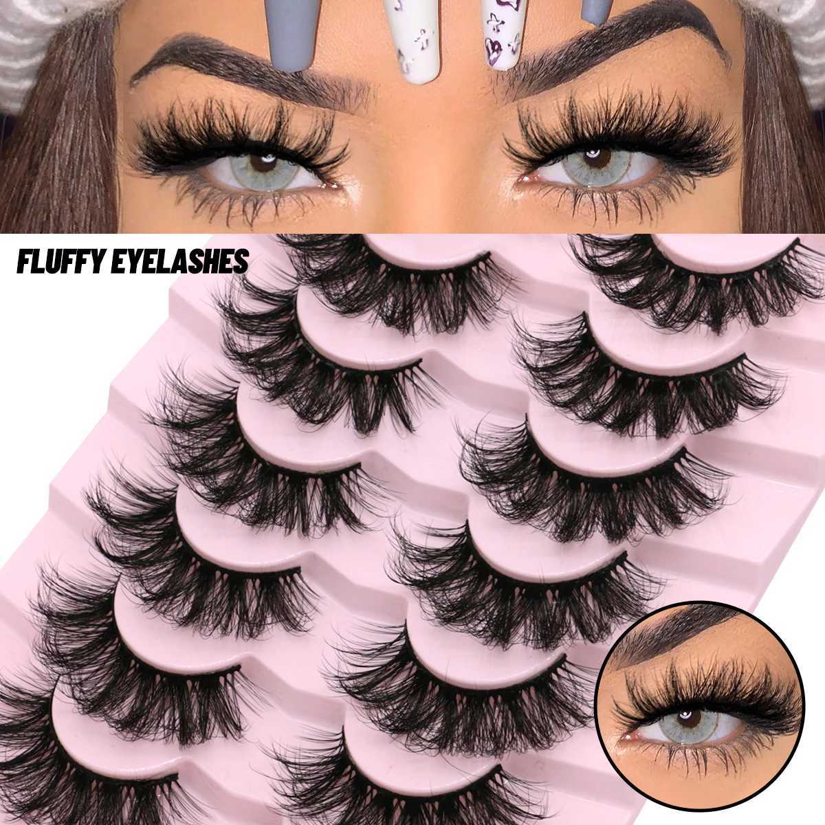 Groinneya eyelash mink fluffy 5/7 pairs of eyelashes long-lasting Wispy natural eyelashes dramatic volume eyelash extension thickness longW241024