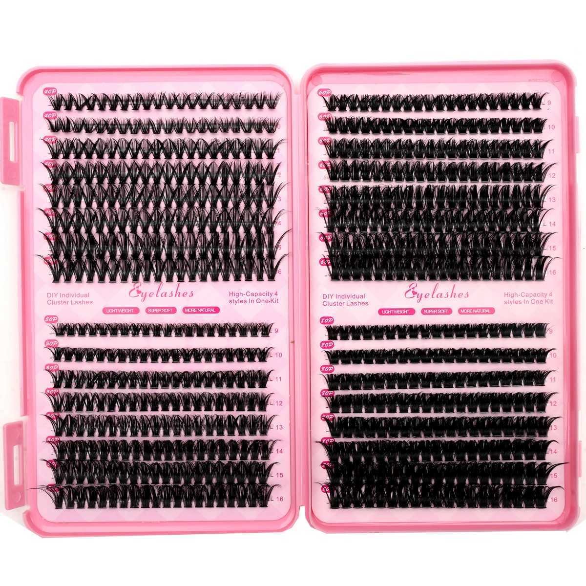 640pcs 30D/40D/50D/60D personal eyelash book cluster expansion false eyelashes DIY at home cluster eyelashes expansion makeupW241024