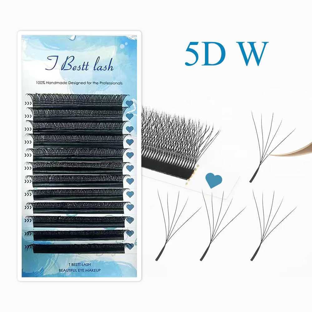 Tbest matte black 5D W-shaped eyelash extension prefabricated volume eyelash artificial natural professional 3D W Cilios eyelashW241024