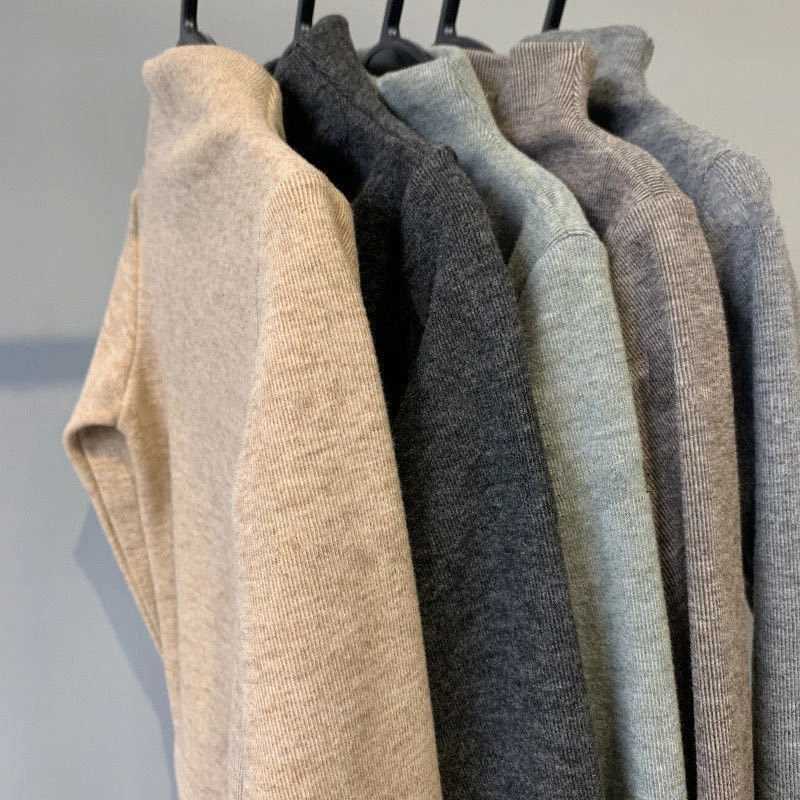 Childrens Bottom Shirt Spring/Summer Girl High Neck Warm Top Boy Sleeping Sweater W241025