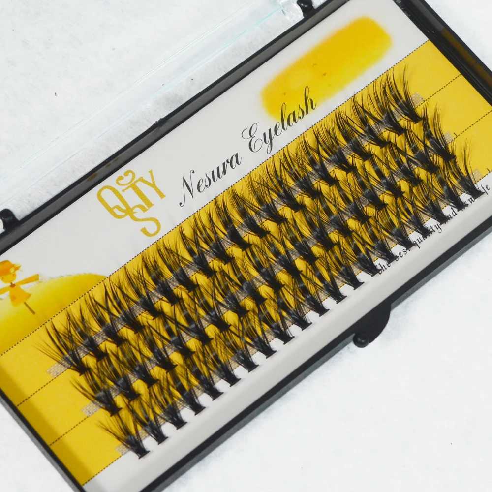 QSTY Super Bundles 3D mink personal eyelash extension fake 30D Russian curly cluster eyelashes natural artificial makeup eyelashesW241024