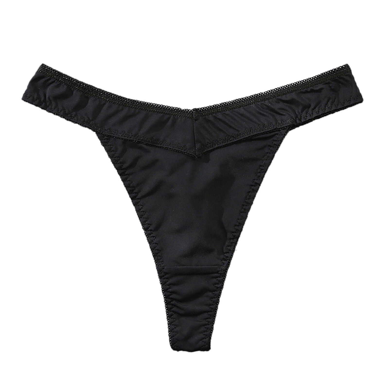 2025 Sexy V Shaped Ice fashion Silk Low Rise Hipster Seamless Thong Granny Panties Women gerie For Ladies Lenceria
