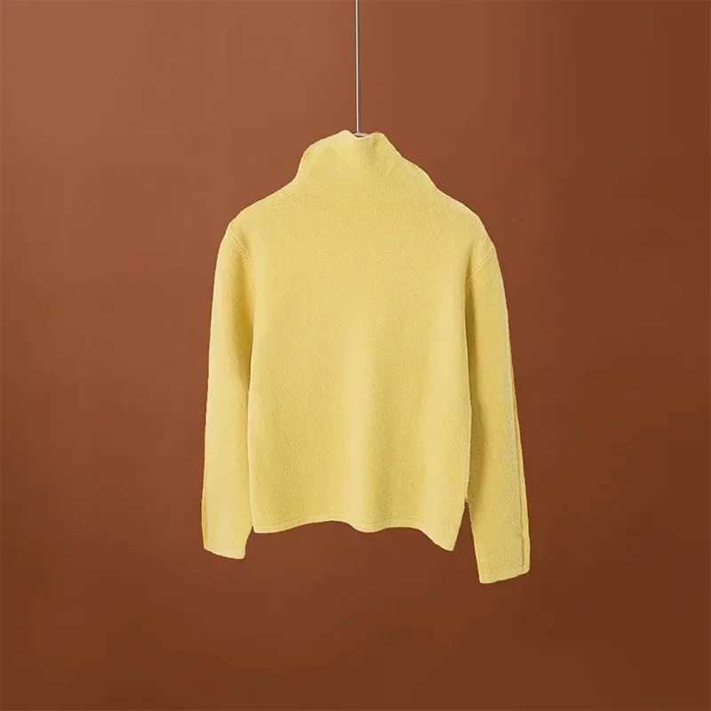Childrens semi high neck sweater autumn winter underwear 2024 boys and girls underwear inner long sleeved childrens top W241025