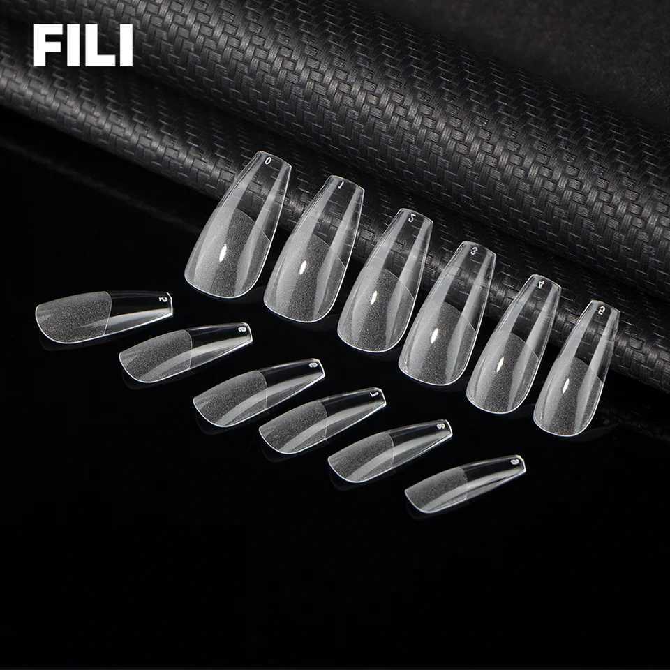 FILI 120Pcs Artificial nails XXL Extra False Nails Tips Press On Nail Soft Gel XL Short Coffin Almond Square Fake Nail CapsuleXJ241025