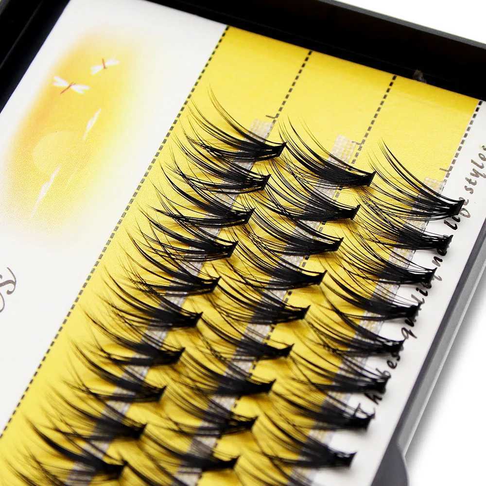 Brown Black 60 Drain Sable Individual Cluster Eyelash Extension Natural DD Silk Eyelash Soft Cilos 3D Roll CiliasW241024