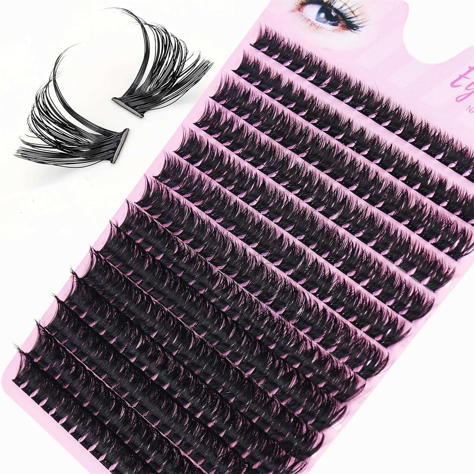 280 pieces of 8D fluffy thick eyelash clusters D curly Wispy personal eyelashes 8-16mm mixed false eyelashes extended eyelash clustersW241024