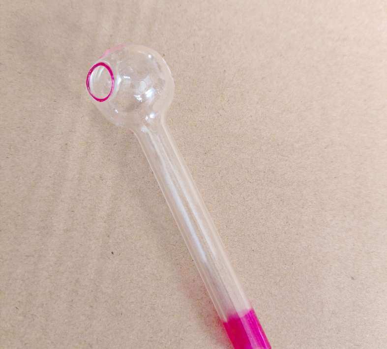 Color Varied Handmade Pyrex Glass Smoking Pipe - Crafted for Elegant Use of Tobacco & Essential Oils RUM 15000 #50-400