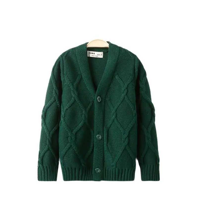 New Baby Boys Sweater Autumn Preschool Boys Knitted Long Sleeve Cotton Open Knitted Woolen Sweater Childrens Sweater Coat Fashion Childrens Clothing 2