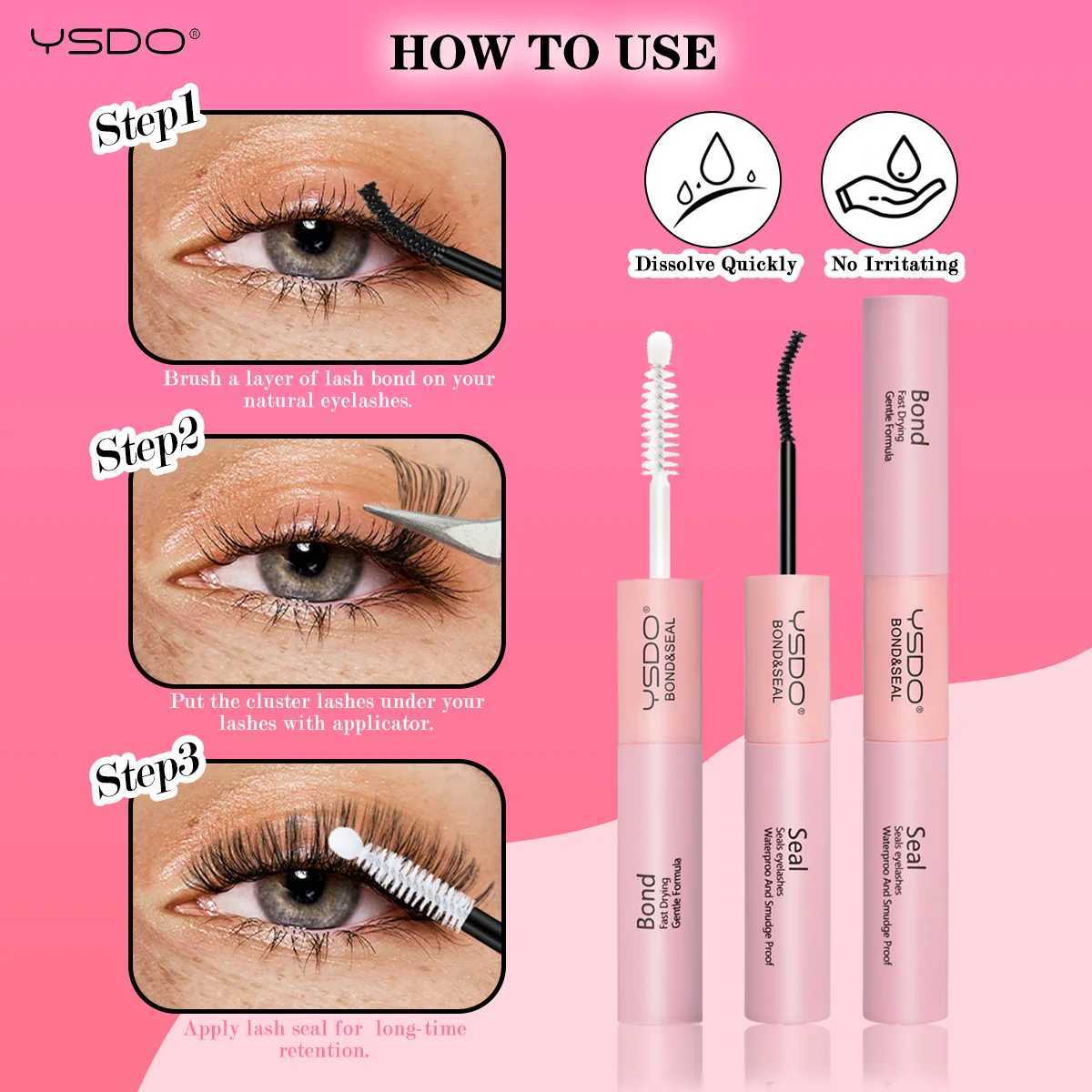 10/12 row DIY eyelash extension kit personal eyelash bonding and sealing false eyelash glue removal sticker and tweet makeupW241024