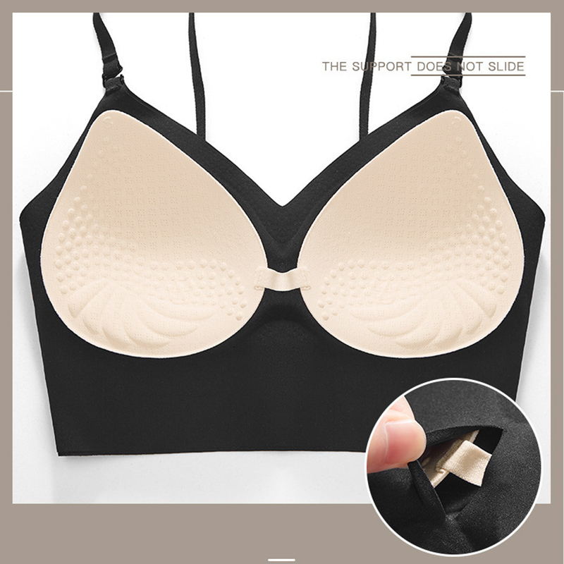 2025 Bilizna Attractive Chest Suspenders Pitted Bra Female Underwear gerie Invisible Bras Plus trend Size Women s Push Up New Seamless