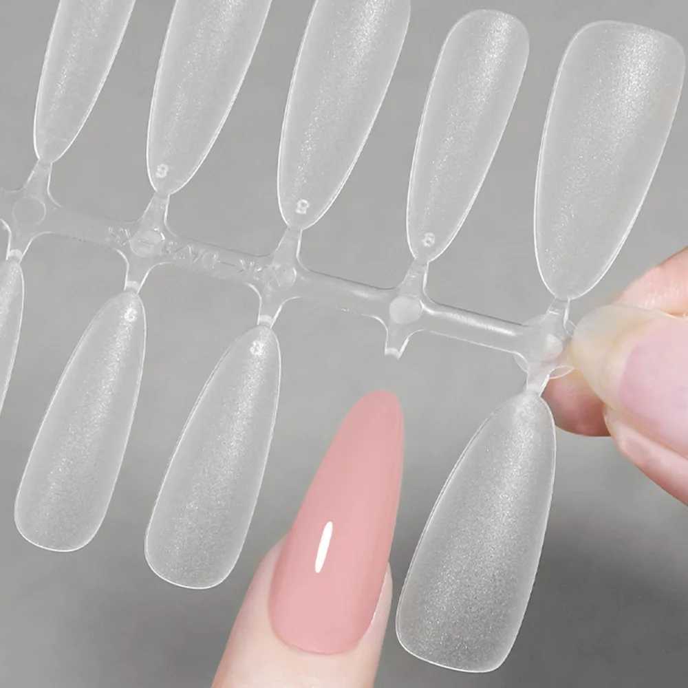 120pcs Matte fake nails Coverage transparent False Nails Tips FrenchXJ241025