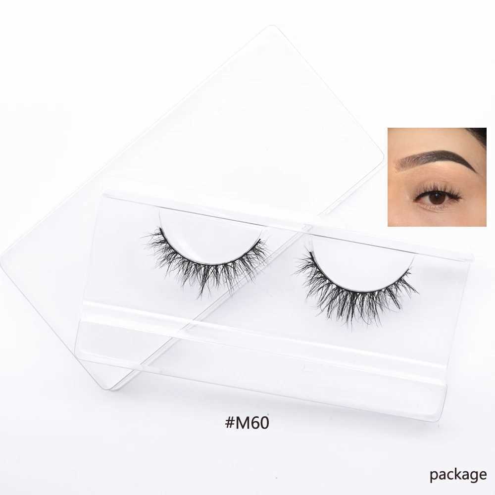 Short eyelash 3D mink eyelash full length eyelash cruel and luxurious mink eyelash makeup natural long eyelash Maquiagem artificial CilsW241024
