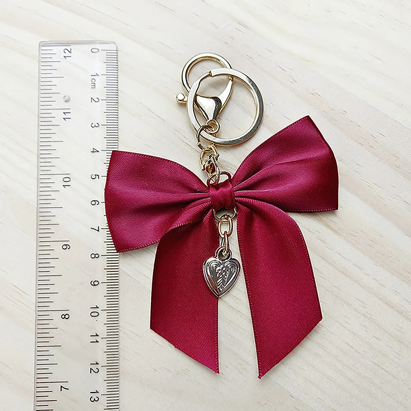Ribbon Large Bow Keychain Gift Phone Bag Silk Pendant Car Key Holder Jewelry Romantic Charm Ornament Sweet 241017