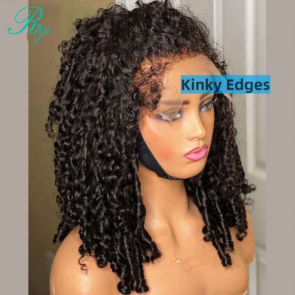 x Coily Curly Lace Closure Wear And Go Glueless Human Hair Wig With Hyperrealism Kinky Edges Frontal Pre Cut