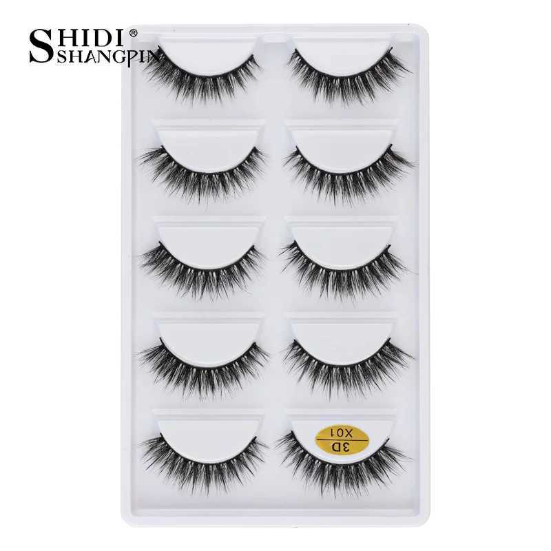 3/5 pairs of hot selling natural long 3D mink eyelashes soft short artificial Cils handmade false eyelash makeup tool eyelash extension maquiagemW2410